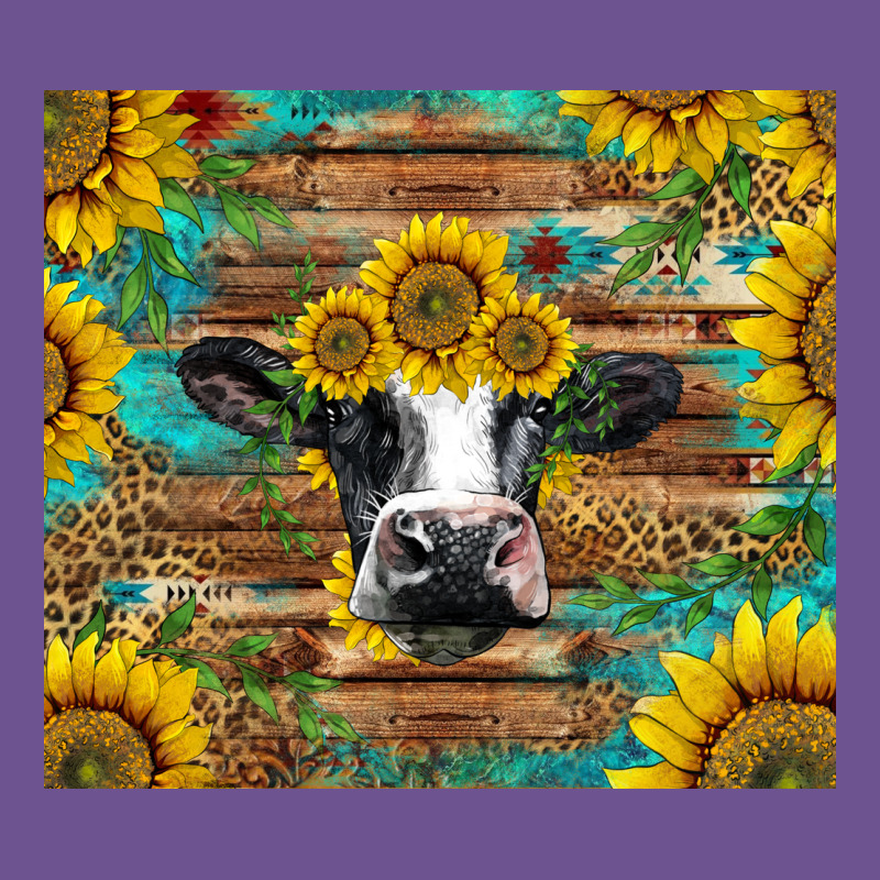 Holstein Cow With Sunflowers Vintage Tee by BarkalooDesign | Teevron