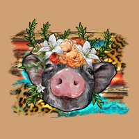 Baby Pig With Floral And Western Background Vintage Tee | Teevron