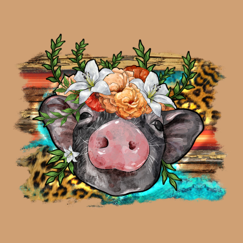 Baby Pig With Floral And Western Background Vintage Tee by BarkalooDesign | Teevron