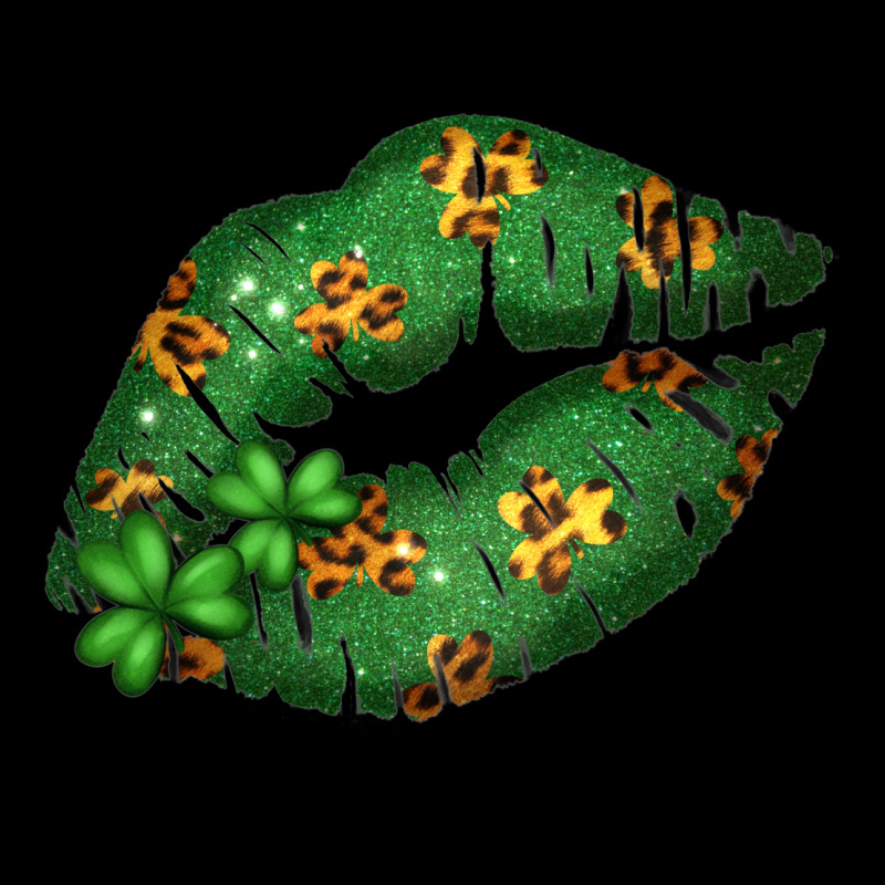 Green And Leopard Patterned Irish Day Lips Urban Heavy Tee by Bettercallsaul | Teevron