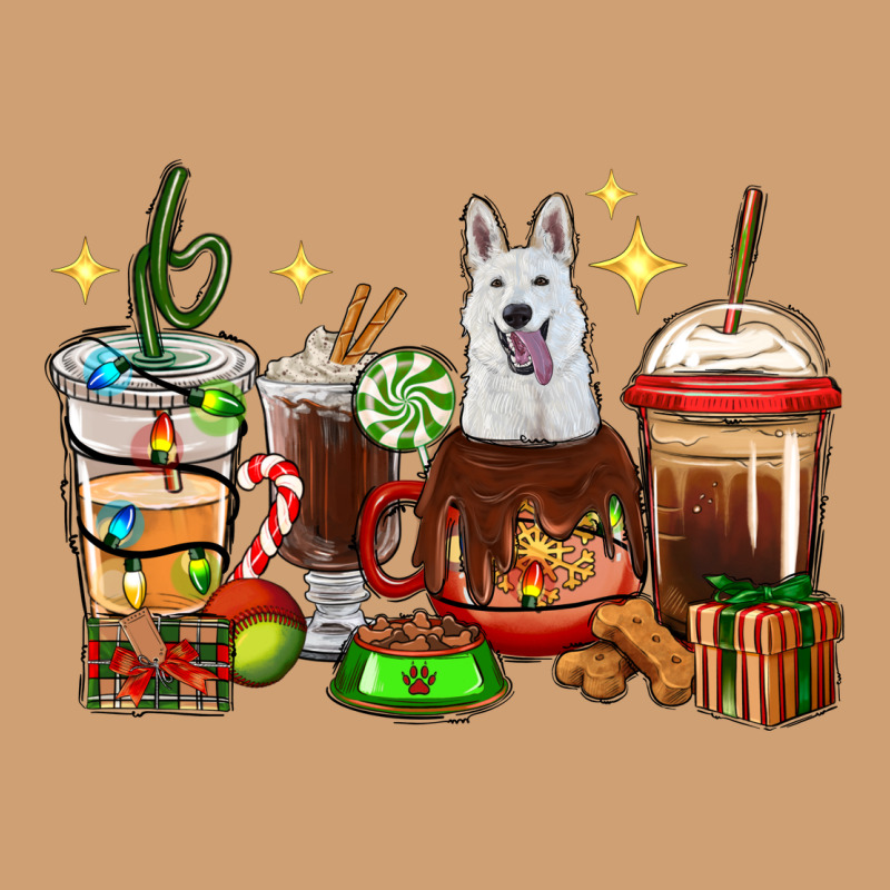 Christmas Coffee Cups With White Shepherd Vintage Tee by RanaPortraitStore | Teevron