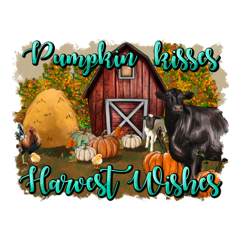 Pumpkin Kisses Harvest Wishes Heavyweight Hoodie by BundleAndBundleShop | Teevron