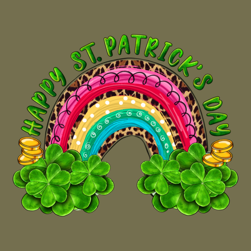 Happy St Patricks Day Rainbow And Shamrock Vintage Hoodie by RanaPortraitStore | Teevron