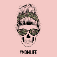 Feminine Camouflage Patterned Mom Skull Urban Heavy Tee | Teevron