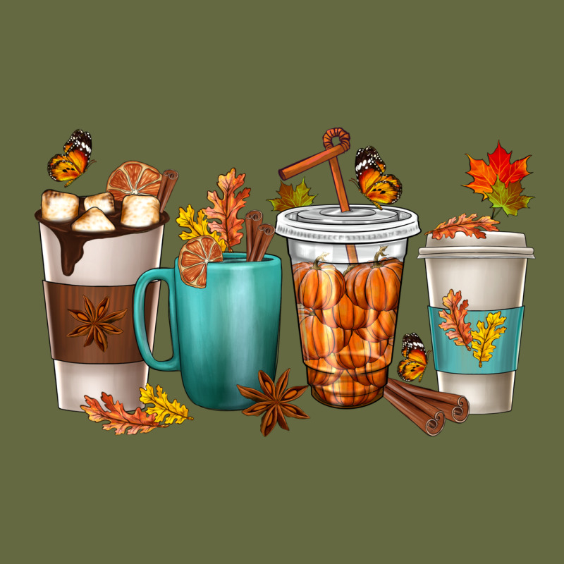 Thankful Coffee Cups Long Sleeve Tee by texasbilliewilder | Teevron