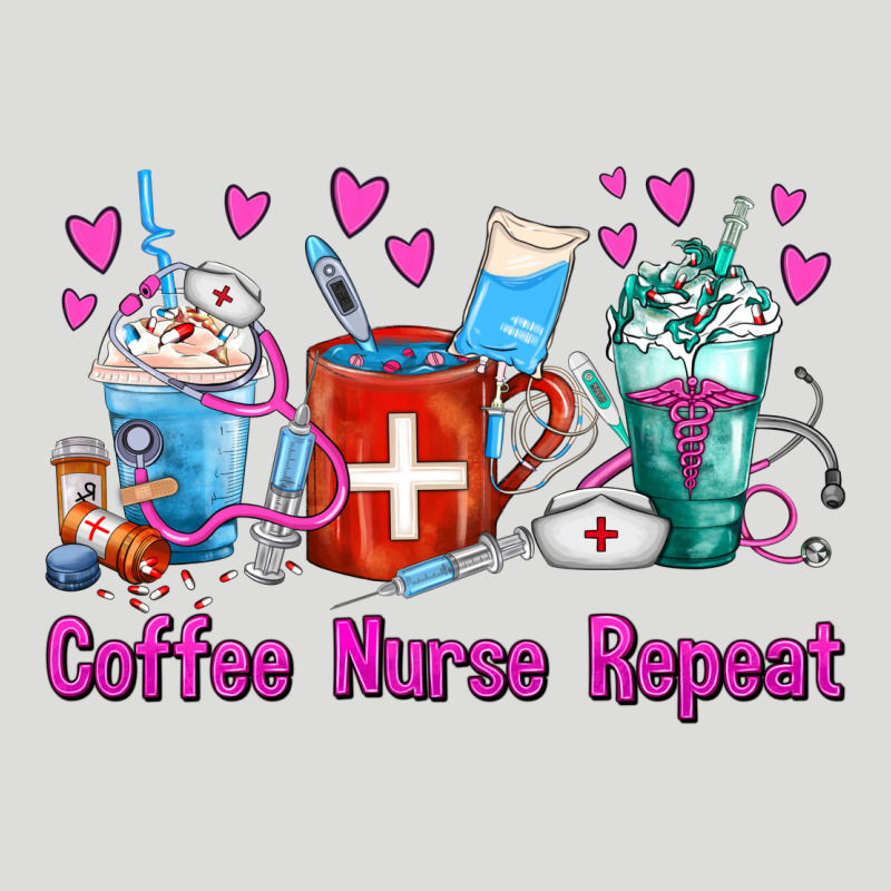Coffee Nurse Repeat Nurse Coffee Cups Zipper Hoodie by FaDigitalArtStudio | Teevron