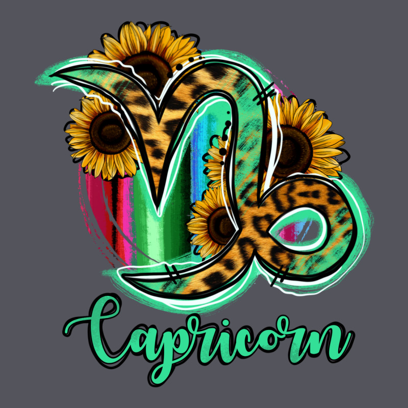 Capricorn Zodiac Sign Sunflower Leopard Serape Vintage Hoodie by RanaPortraitStore | Teevron