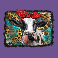 Holstein Cow With Glitter And Leopard Background Vintage Tee | Teevron