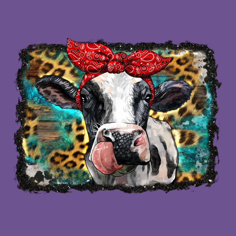 Holstein Cow With Glitter And Leopard Background Vintage Tee by BarkalooDesign | Teevron
