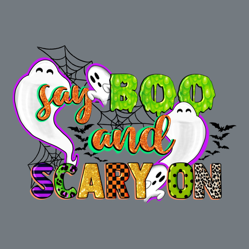 Say Boo And Scary On Heavyweight Sweatshirt by CowGirlArtShop | Teevron