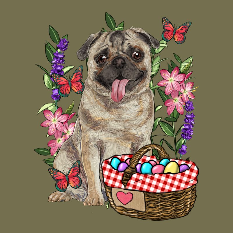 Easter Pug Vintage Hoodie by RanaPortraitStore | Teevron