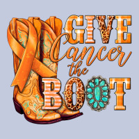 Give Cancer The Boot Kidney Cancer Orange Ribbon Long Sleeve Tee | Teevron