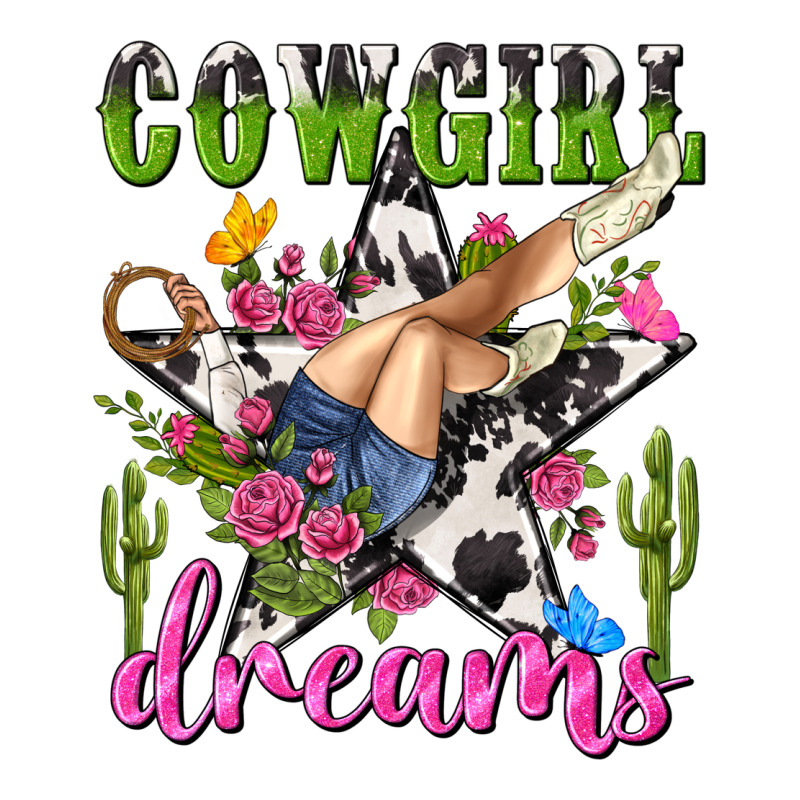 Western Rodeo Cowgirl Dreams Premium Tee by NancyCooperArtShop | Teevron