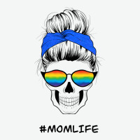 Blue Glitter Rainbow Mom Skull Urban Heavy Tee | Teevron