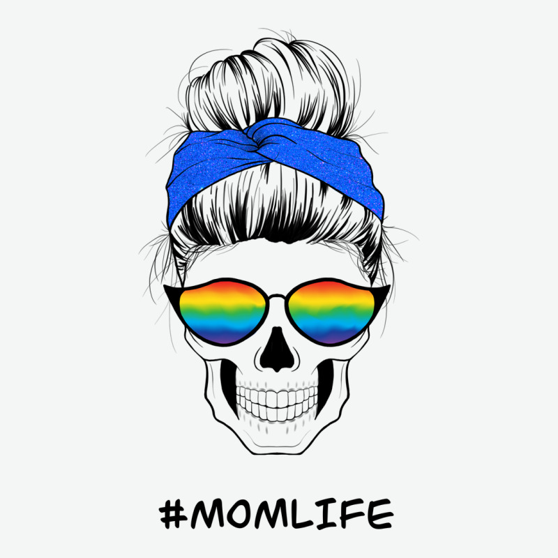Blue Glitter Rainbow Mom Skull Urban Heavy Tee by Bettercallsaul | Teevron