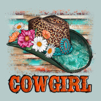 Cowgirl Hat Flowers Leopard And  Leather Heavy Core Tee | Teevron