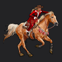 Western Christmas Cowgirl On The Horse Vintage Tee | Teevron