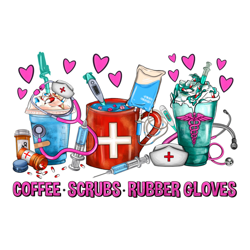 Coffee Nurse Repeat Nurse Coffee Cups Zipper Hoodie by FaDigitalArtStudio | Teevron