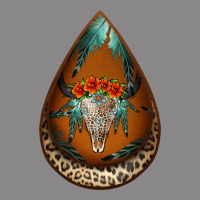 Leopard Bullskull Teardrop Earrings Vintage Tee | Teevron
