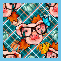 Fall Pig Seamless Pattern Premium Sweatshirt | Teevron