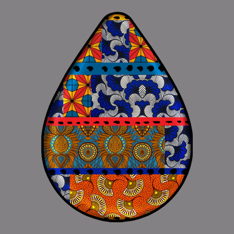 African Fabric Pattern Teardrop Earrings 4 Heavyweight Hoodie by BundleAndBundleShop | Teevron