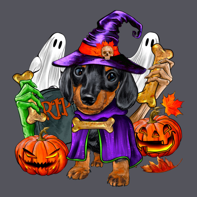 Halloween Dachshund Puppy Dog Vintage Hoodie by RanaPortraitStore | Teevron