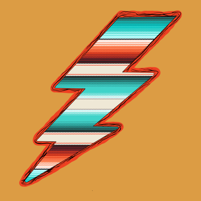 Teal And Orange Serape Lightning Urban Heavy Tee by Bettercallsaul | Teevron