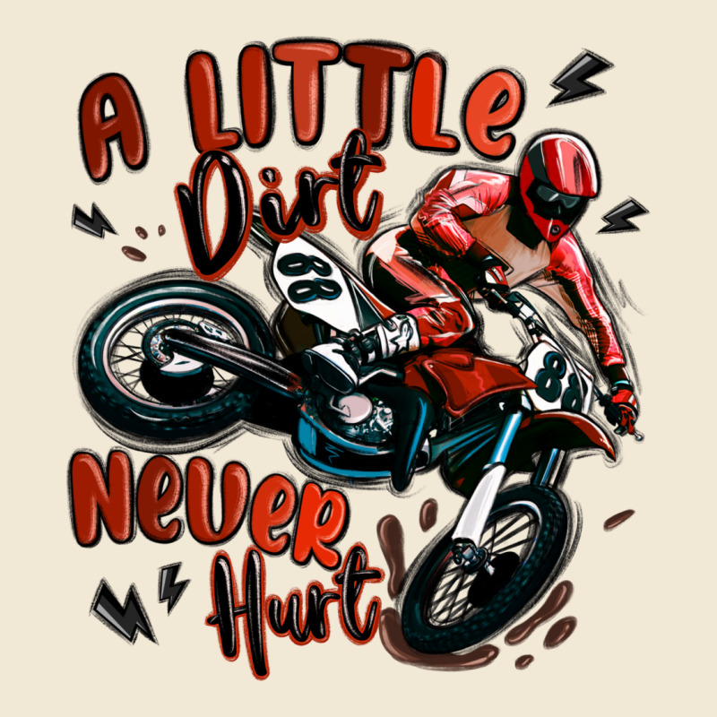 A Little Dirt Never Hurt Dirt Bike Ladies Tee by MaliasSmallBusiness | Teevron