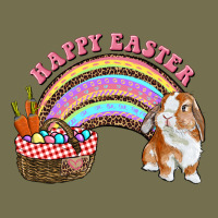 Happy Easter Bunny And Egg Basket Rainbow Vintage Hoodie | Teevron