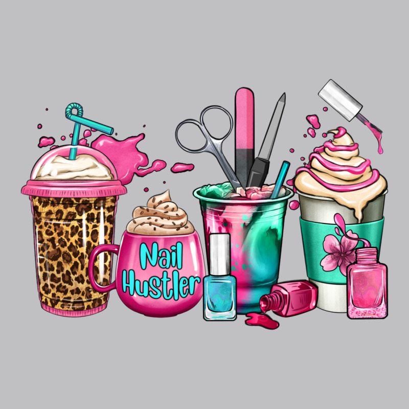 Nail Hustler Coffee Cups Long Sleeve Tee by Jasminsmagicworld | Teevron