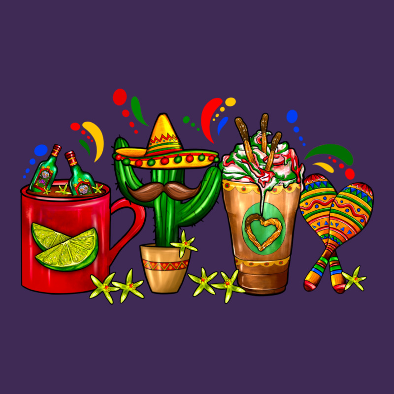 Mexico Coffee Cups With Cactus Sombrero And Maraca Premium Hoodie by FaDigitalArtStudio | Teevron