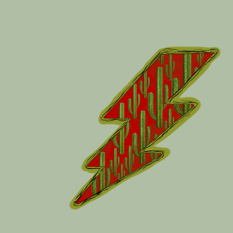 Cactus Pattern Lightning Urban Heavy Tee by Bettercallsaul | Teevron