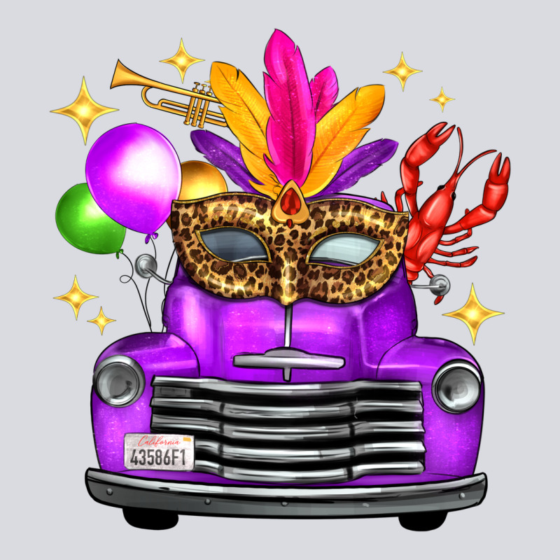 Mardi Gras Truck Leopard Mask Zipper Hoodie by FaDigitalArtStudio | Teevron