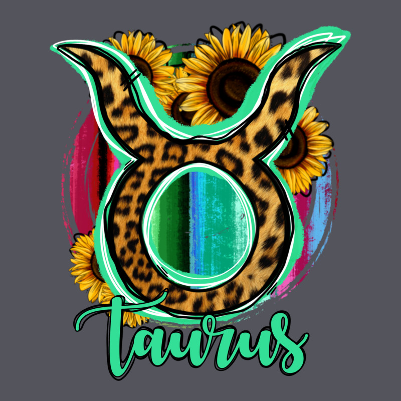 Taurus Zodiac Sign Sunflower Leopard Serape Vintage Hoodie by RanaPortraitStore | Teevron