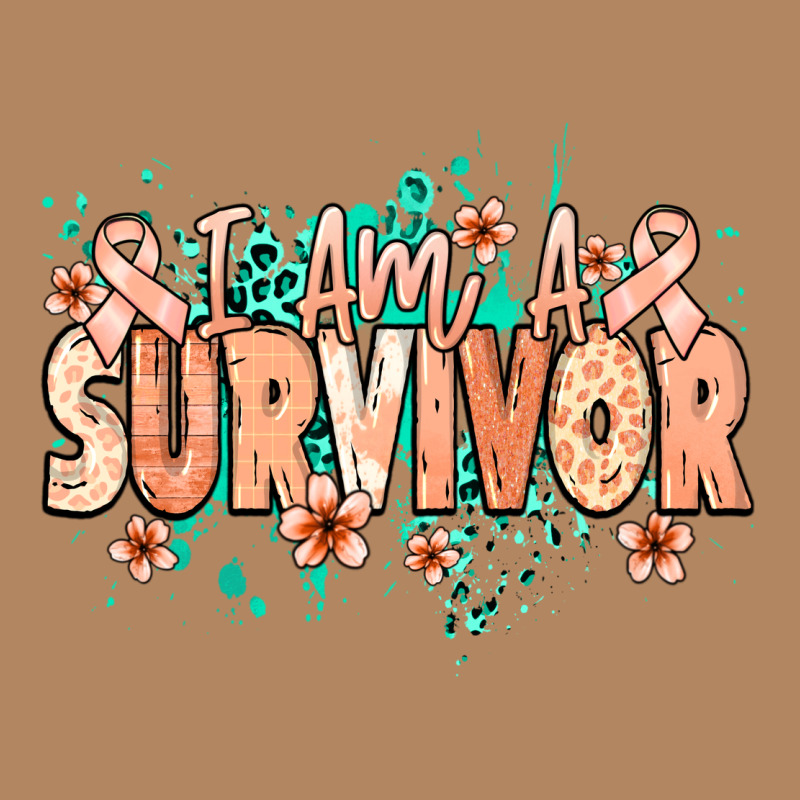 I Am A Survivor Peach Ribbon Long Sleeve Tee by NancyCooperArtShop | Teevron