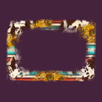 Western Serape Sunflower Background Frame Premium Tee | Teevron