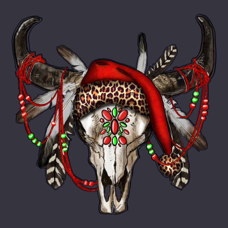Western Christmas Bull Skull Vintage Hoodie by RanaPortraitStore | Teevron