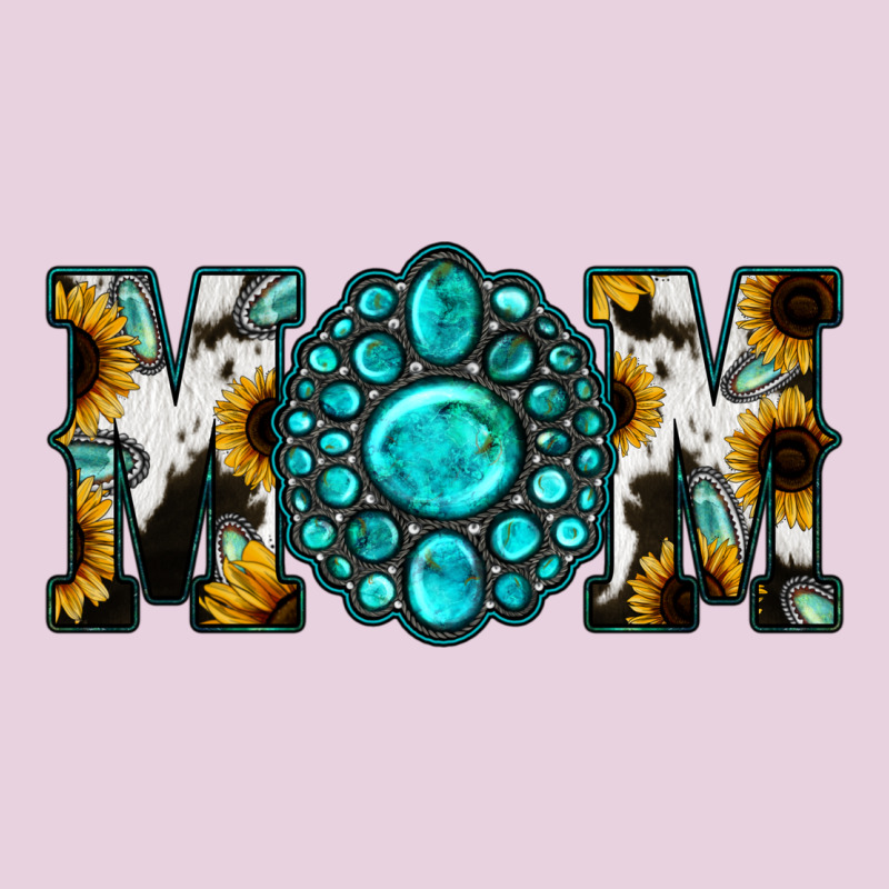 Sunflower Cowhide Turquoise Gemstone Mom Ladies Tee by Jasminsmagicworld | Teevron