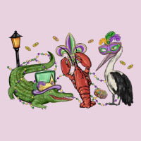 Mardi Gras Alligator Crawfish Pelican Ladies Tee | Teevron