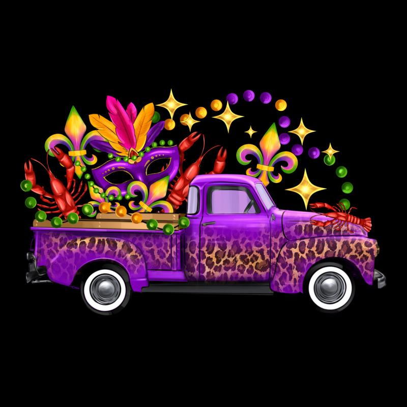 Mardi Gras Leopard Truck Zipper Hoodie by FaDigitalArtStudio | Teevron