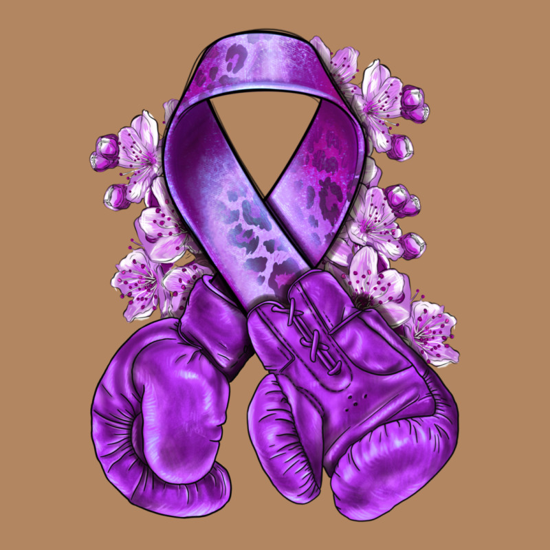 Purple Ribbon With Boxing Gloves Long Sleeve Tee by NancyCooperArtShop | Teevron