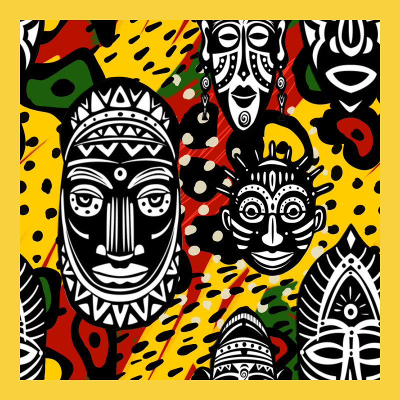 African Masks Colorful Seamless Pattern Premium Sweatshirt by BundleAndBundleShop | Teevron