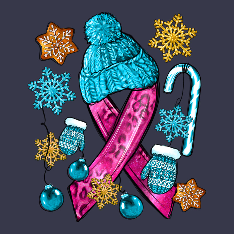 Winter Breast Cancer Ribbon Long Sleeve Tee by NancyCooperArtShop | Teevron
