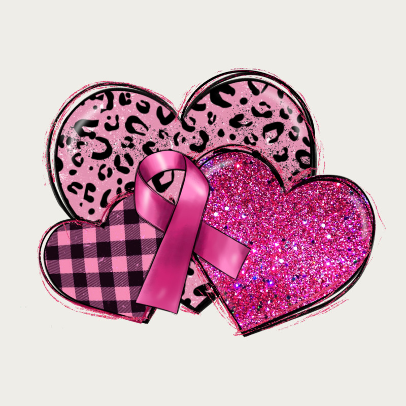 Breast Cancer Hearts Zipper Hoodie by FaDigitalArtStudio | Teevron