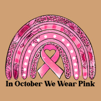 In October We Wear Pink Breast Cancer Awareness Rainbow Vintage Tee | Teevron