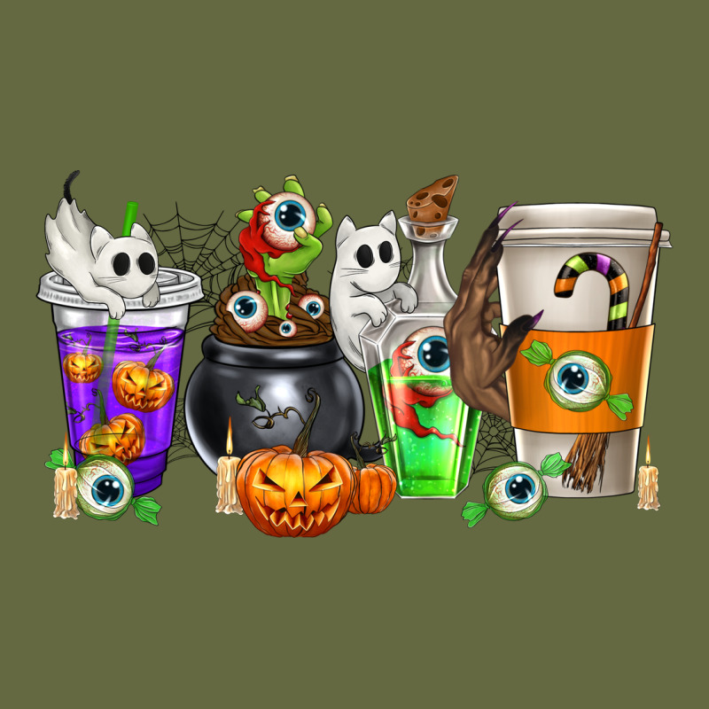 Halloween Coffee Cups Long Sleeve Tee by texasbilliewilder | Teevron
