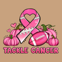 Tackle Cancer Pumpkins Football And Ribbon Breast Cancer Awareness Vintage Tee | Teevron