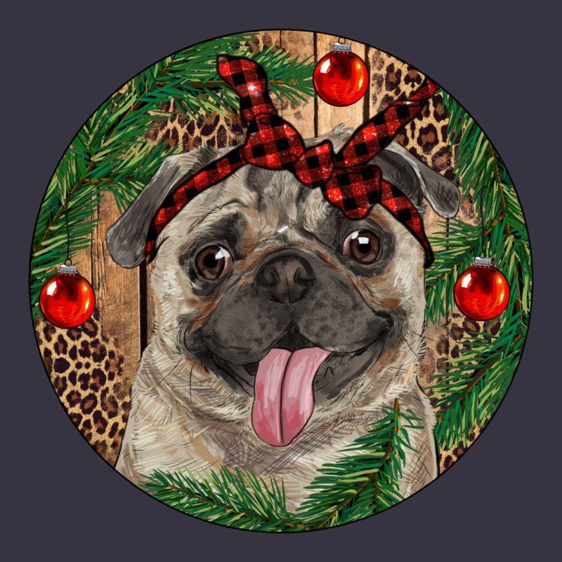 Christmas Pug With Leopard Vintage Hoodie by RanaPortraitStore | Teevron
