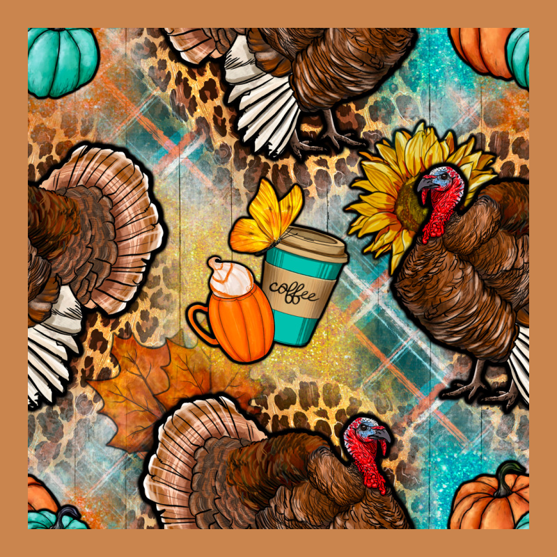 Thanksgiving Turkey Seamless Pattern Heavyweight Hoodie by BundleAndBundleShop | Teevron
