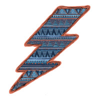 Western Orange Border Aztec Lightning | Teevron